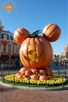 Citrouille en plastique géante personnalisable en fibre de verre pour Halloween Décorations pour la maison pour les fêtes et les événements en plein air