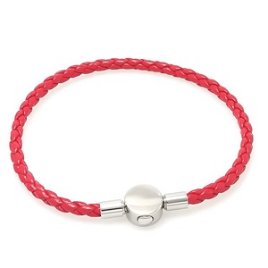 Woven Leather Cord <b>Bracelet</b> Stainless Steel Snap Buckle Unisex Jewelry Gift - Product Image 4