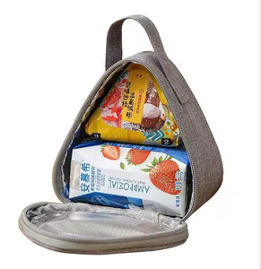 Sacs isothermes pour le petit-déjeuner, écologiques, durables, avec fermeture éclair, sacs à lunch portables triangulaires, conteneurs alimentaires pour pique-nique - Product Image 1