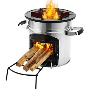 Smokeless Wood Burning Camping Stove One Door Wood Stove