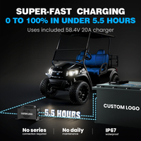 Baterai Lithium Lon kereta Golf 36v 48v 72v 50AH 100AH 105ah 160ah dengan ATV baterai Lifepo4 Bluetooth