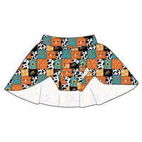Haute qualité petite Boutique Style filles vêtements populaire broderie imprimé doux fête Kilt décontracté grande taille enfants