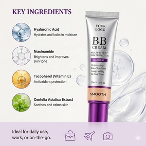 Fond de teint liquide couvrant longue tenue, contrôle du sébum, fini mat, crème <span class=keywords><strong>BB</strong></span> naturelle, éclaircissant pour peaux foncées, 30 ml - Product Image 5