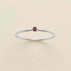 Bague en acier inoxydable plaqué or avec zircon, <span class=keywords><strong>petite</strong></span> et exquise, avec pierre de naissance, certifiée CE, bijoux à la mode Qingyuan - Product Image 2