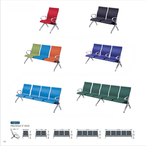 Sillas de Espera Públicas Foshan de 1, 2, 3, 4 y 5 Plazas, de Acero, Hierro, Cuero PU, para Hospital, Clínica, Aeropuerto, Oficina, Vestíbulo de Ferrocarril, Banco - Product Image 5