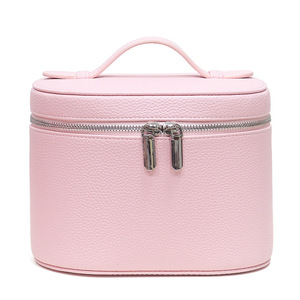 china pink pu travel makeup bag cosmetic bag factories Large Capacity Bag, Cosmetic Storage with Handle, Portable Zipper Cosmetic Toiletry Bag Bag Large with Compartments for Women Girls : Beauty & Personal Care through panels make packing Cosmetic Bag Popular Korean Pu