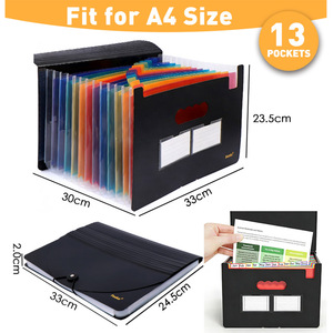 Organizador de Archivos Tipo Acordeón de Alta Calidad, Tamaño A4, 13/25 Bolsillos, Diseño Resistente, Carpeta Expandible de Plástico para Recibos, Facturas y Impuestos - Product Image 3