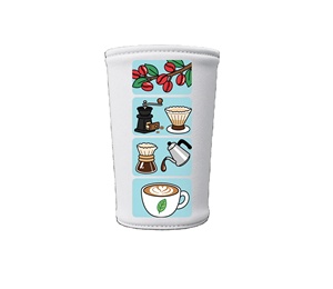Manchons isolants en néoprène personnalisés pour canettes de café glacé, supports de boissons pour café, lait, eau, boissons froides et chaudes - Product Image 1