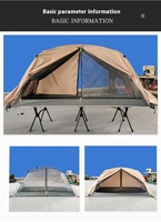 Poteau en aluminium pliable léger personnalisé tente de camping hors sol double couche abri de lit de camp en plein air