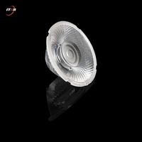 Lentille optique LED RGB plano-concave PMMA personnalisée, D68*H30mm, angle 25°, petit diamètre, réflecteurs, IP66, transmittance 90-95%
