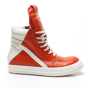 2026 Qualité supérieure Chaussures montantes pour hommes et baskets montantes pour femmes, noires à lacets, en cuir de luxe de créateur <span class=keywords><strong>Owens</strong></span>, à semelle épaisse, style <span class=keywords><strong>bottes</strong></span> Ricks décontractées et plates - Product Image 2
