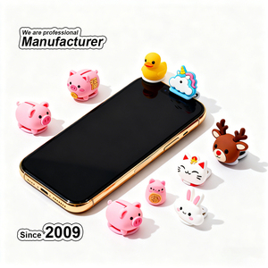 OEM tùy chỉnh Mini phim hoạt hình Silicone hành động con số loạt Quà tặng hộp mù trường hợp điện thoại trang trí 3D Silicone PVC nằm con số - Product Image 2