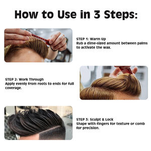 Cire coiffante mate à tenue forte 75g, marque privée d'usine, avec effet anti-frisottis, durée <span class=keywords><strong>de</strong></span> conservation <span class=keywords><strong>de</strong></span> 3 ans, pour texturiser les cheveux bouclés - Product Image 4