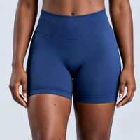 OEM Short de sport pour femme, séchage rapide, haute élasticité, taille basse, effet froncé aux fesses, sans couture, pour gym, fitness, yoga et cyclisme