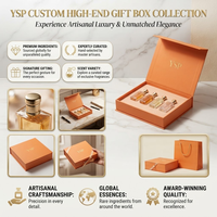 Ensemble d'emballage de luxe sur mesure pour parfum orange, boîte rigide pliable à fermeture magnétique avec insert personnalisé