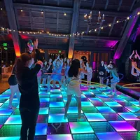 Pista de Baile LED de Vidrio Templado RGB 3D DMX512 para Fiestas en Almacenes, Comercial, Alta Calidad, 50x50cm, IP65, 1 Juego