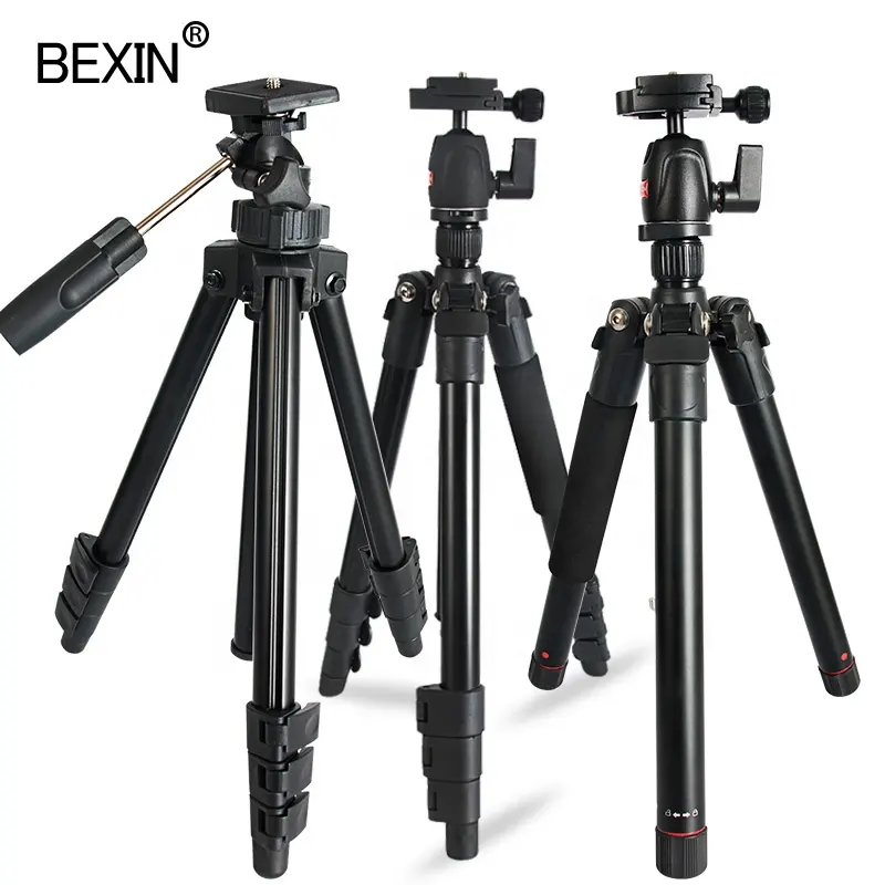 BEXINプロフェッショナル写真軽量フレキシブルポータブルデジタル一眼レフ一眼レフビデオカメラマウント三脚スタンドキヤノンニコンカメラ用