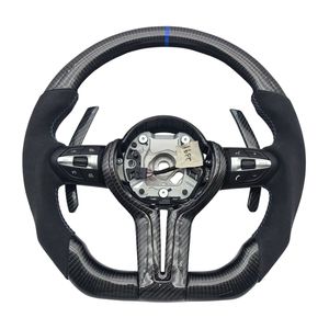 Volante de Fibra de Carbono con Pantalla LED M Calefactada Personalizada para <span class=keywords><strong>BMW</strong></span> M2 M3 M4 M5 F10 F50 F30 F32 F80 F82 F90 E90 E92 E60 E63 G20 G30 - Product Image 5