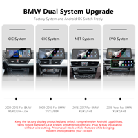 Meihua Écran tactile Android OLED 2k de 12,3 pouces pour lecteur avec cadre et faisceau pour BMW X1/X2/F48 2018 Ensemble complet