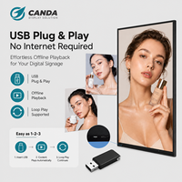 Pantalla de Señalización Digital Android de 21.5, 32, 43, 49, 55, 65, 75 y 86 Pulgadas, Pantalla LCD de Publicidad con Montaje en Pared, Reproductor Multimedia USB WiFi