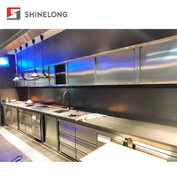 Équipement de cuisine de restaurant Shinelong en acier inoxydable : table de travail / évier / armoire / hotte / drain de sol