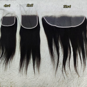 Letsfly Vente en gros de frontals en dentelle, cuticules alignées, frontal transparent HD 13x4, fermeture en dentelle suisse 4x4 HD, cheveux humains - Product Image 3