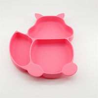 Assiette en silicone de qualité alimentaire, style classique, en forme d'écureuil, écologique, avec logo couleur personnalisé, fabriquée au Guatemala – Meilleure vente