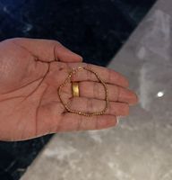 Gelang Manik Emas Asli 18K AU750 Grosir Xinfly untuk Wanita, Perhiasan Emas Murni Anti Air untuk Remaja Putri, Laris Manis