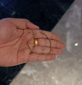 Xinfly Wholesale 18K AU750 Real Gold <b>Beaded</b> <b>Bracelet</b> for Women Waterproof Pure Gold Girls Jewelry Hot Sale - Product Image 3