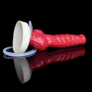 Fantasy Dog Wolf Knoten mit Sauger Silikon gerippt stimulieren Butt Plug Dildo Shop Spritz dildo für Frauen - Product Image 2