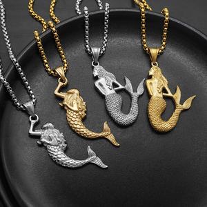 2026 Wholesale Vintage Mermaid <b>Necklace</b> Steampunk <b>Celtic</b> Victorian Goth Boho Fashion Pendant - Product Image 2