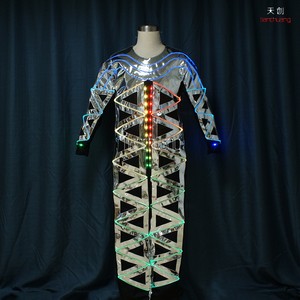 Traje de Baile LED, <span class=keywords><strong>Ropa</strong></span> Luminosa <span class=keywords><strong>Futurista</strong></span> para Conciertos, Festivales, Discotecas, DJ, Carnaval, Fiestas Temáticas y Espectáculos - Product Image 5