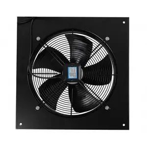 High Pressure Silent 220V 400mm Low Noise metal AC Square External Rotor Motor Exhaust Fan Vertical Duct Fan