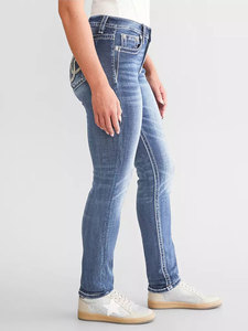 Pantalones Vaqueros Casuales de Cintura Media para Mujer ZZH XZ2450, Ajustados, de Pierna Recta, Transpirables, para Invierno - Product Image 3