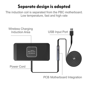 <span class=keywords><strong>Chargeur</strong></span> sans fil pour voiture, tapis en silicone pour iPhone, pour téléphone portable <span class=keywords><strong>Samsung</strong></span>, <span class=keywords><strong>chargeur</strong></span> sans fil à <span class=keywords><strong>induction</strong></span> antidérapant, utilisation en véhicule - Product Image 3