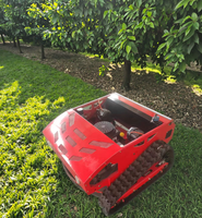 Pemotong Rumput - Pemotong Rumput Bensin dengan Remote Control - Cocok untuk Pembersihan Rumput di Lereng