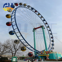 Grande Roue Géante de 75 Mètres pour Parc d'Attractions Extérieur, Équipement de Fête Foraine et d'Attraction Thématique, Fabricants Chinois