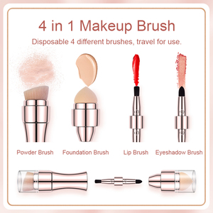 Mode privé Conception de brevet de qualité supérieure 4 en 1 Éponge de maquillage <span class=keywords><strong>rétractable</strong></span> multifonctionnelle Blush Smudge <span class=keywords><strong>Pinceau</strong></span> de maquillage pour les <span class=keywords><strong>lèvres</strong></span> - Product Image 2