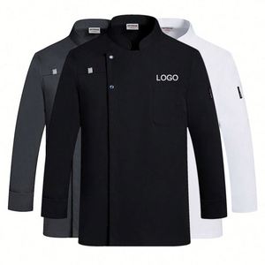 Best <b>Coats</b> Long Sleeve Unisex Chef Jacket Chiffon Custom Logo Work Uniform for Restaurant & Bar Use - Product Image 2