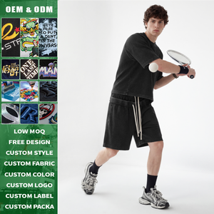 Camiseta Oversize de Manga Raglán con Tejido Waffle, Estilo Vintage Desgastado, para Hombre, Estilo Urbano - Product Image 1