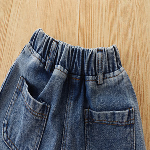 Conjunto de Ropa de Verano para Niñas, Boutique de Moda, Pantalones Cortos de Mezclilla de Manga Corta, Ropa para Niños Pequeños - Product Image 5