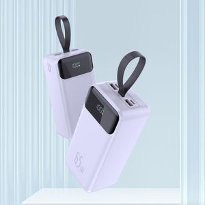 พาวเวอร์แบงค์สำหรับแล็ปท็อป PD65W รุ่นบาง ความจุ 30000 มิลลิแอมป์ แบตเตอรี่ลิเธียมโพลิเมอร์ พร้อมหน้าจอ LED แสดงผล กำลังไฟ 65 วัตต์ ช่องเสียบ USB คู่ ช่องเสียบ Type-C สำหรับชาร์จ - Product Image 2