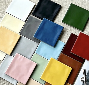 Azulejos Cuadrados Pequeños de Porcelana de Estilo Bauhaus Minimalista Moderno, Color Sólido Mate, 100x100mm, 9mm de Grosor, para Interiores; Azulejos Modernos para Cafeterías - Product Image 5