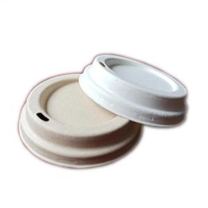 Taza de caña de azúcar de 80 MM y 8 OZ, tapa de taza de café bagazo Biodegradable con el medio ambiente, gran oferta - Product Image 6