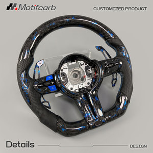 Volante Personalizado de Fibra de Carbono Forjado Azul para BMW Serie F F10 F30 F20 F80 F90 F82 F88 F32 F38 F22 M3 M4 M2 X3M X4M - Product Image 3