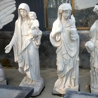 Statue des saints religieux taille réelle en marbre blanc, statue de jésus et du Christ à vendre