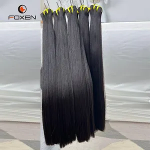 Vendedores de cabello alineados con cutícula, venta al por mayor de cabello crudo y virgen, cabello crudo vietnamita, paquetes de doble estiramiento, 40 en paquetes de cabello humano crudo