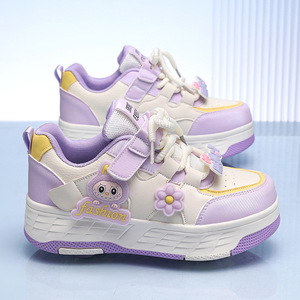 Chaussures décontractées pour filles, style chunky, avec dessins animés, doublure en mesh respirant, semelle souple, pour enfants de 4 à 6 ans - Product Image 1