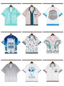 Летняя рубашка в винтажном стиле «Касабланка» с полосками, для пляжного отдыха на Гавайях, модная, ретро, из шелка, быстросохнущая, короткая - Product Image 5