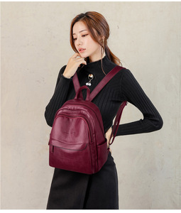 Women Multi-functional <b>backpack</b> Fashion High Quality Leather Female <b>School</b> Bag Multifunction <b>Large</b> Capacity Travel <b>Backpacks</b> - Product Image 2